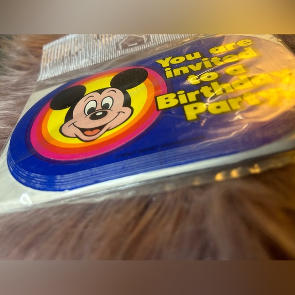 Vintage Mickey Mouse Birthday Invitations NIP - Picture 3 of 9